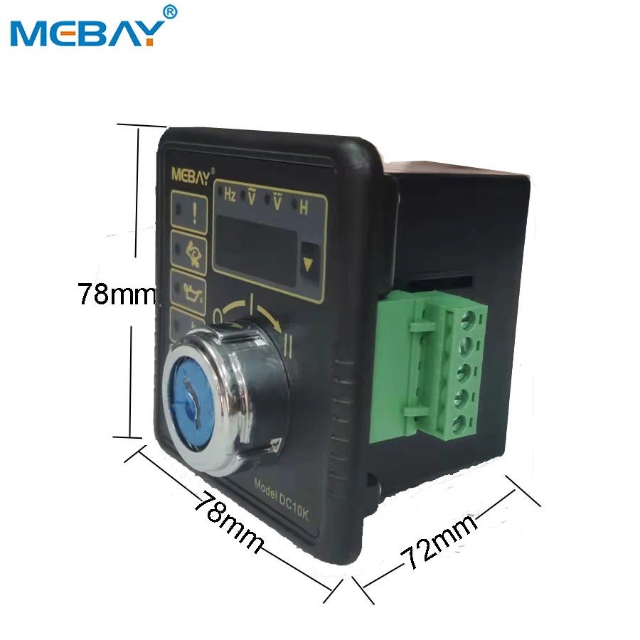 Mebay Engine Generator Controller Panel  Key Start DC10K Generator Spare Parts
