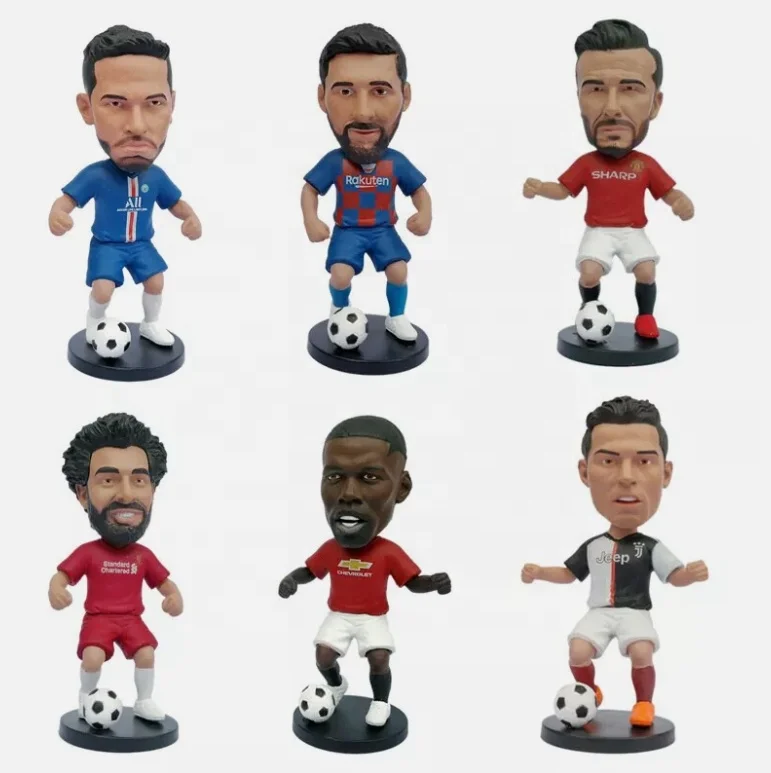 Customized 3D Big Head PVC Football Mini Player Figurine for Pop Soccer  Cartoon Toy Mini Action Figure Customizable Vinyl Toys