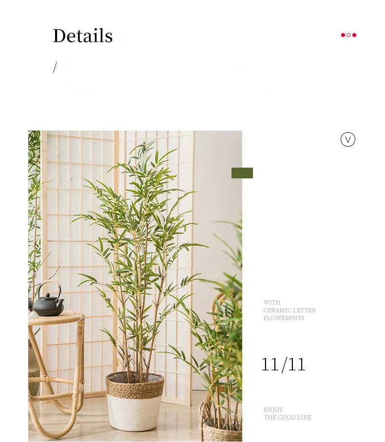 Wholesale Plastic Bamboo Tree Artificial Bamboo Potted Green Plants
