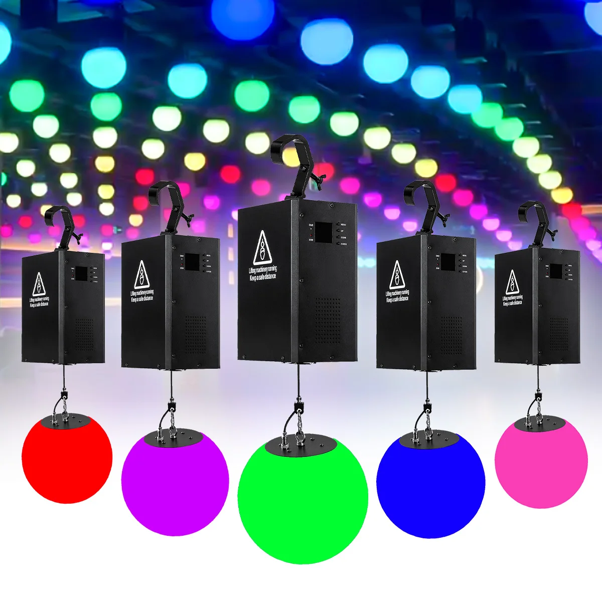 DMX Motor Control Kinetic Lights LED Lifting Ball Stage Event Lights