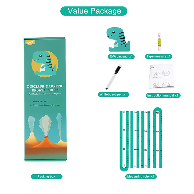 Настенные декоративные 3D наклейки с животными, магнитная линейка для измерения высоты, Экологичная самоклеящаяся Таблица роста ребенка