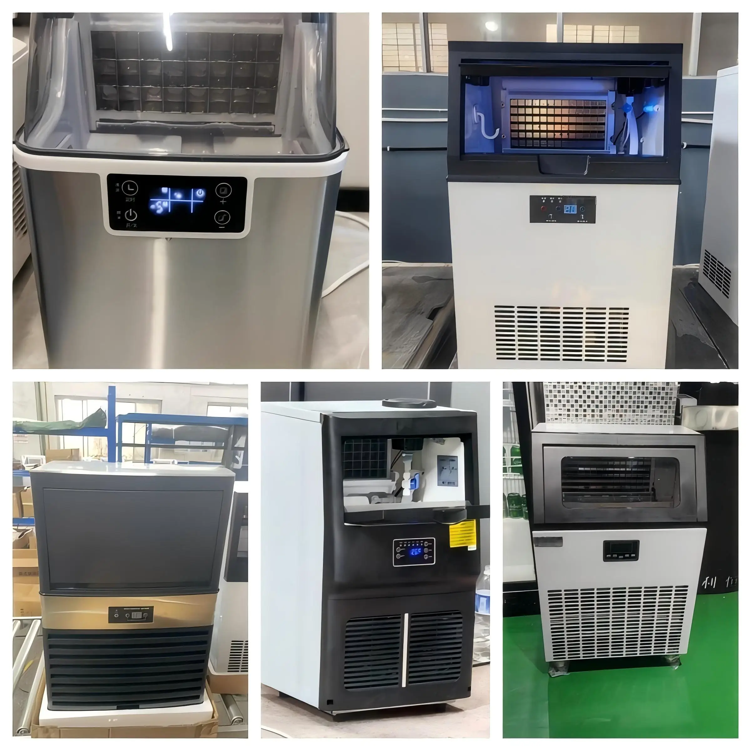 Commercial Kitchen Automatic Ice Making Machine Cube Ice Maker Small ...