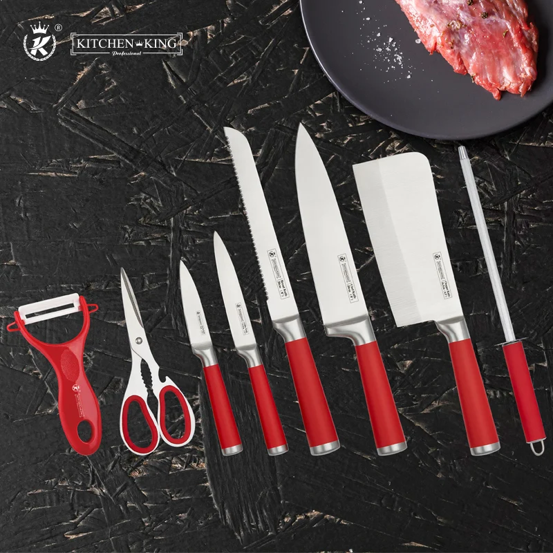 kitchen king 9 pcs red handle