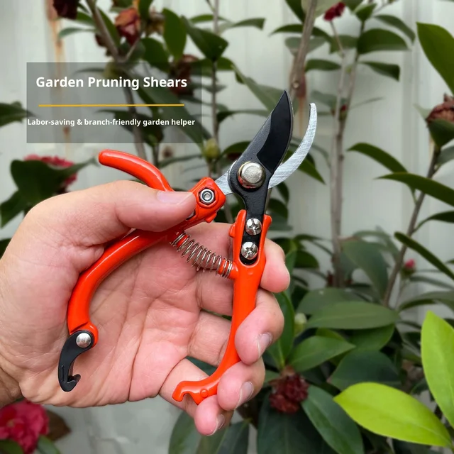 Wholesale Labor-Saving Bypass Pruning Shears for Garden Household Flower Tree Pruner with Metal Handle