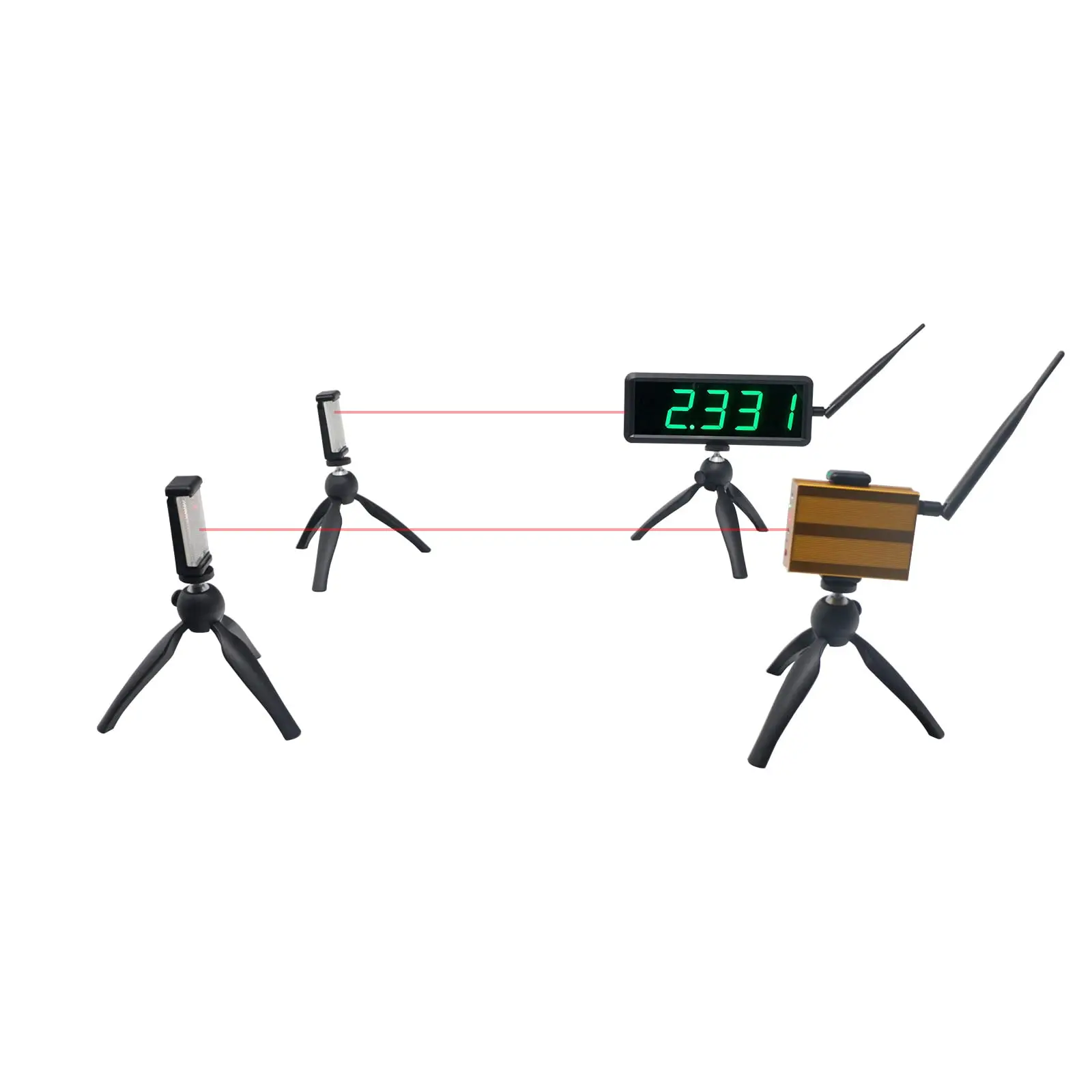 Electronic LED Display Running Speed Training Track and Field Laser Timer Athletes Timing System Wireless Race Clock for Sprints