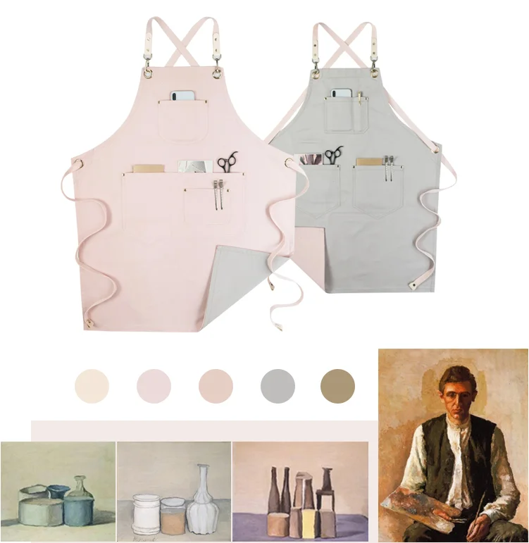 Lather Belt Denim Chef Apron