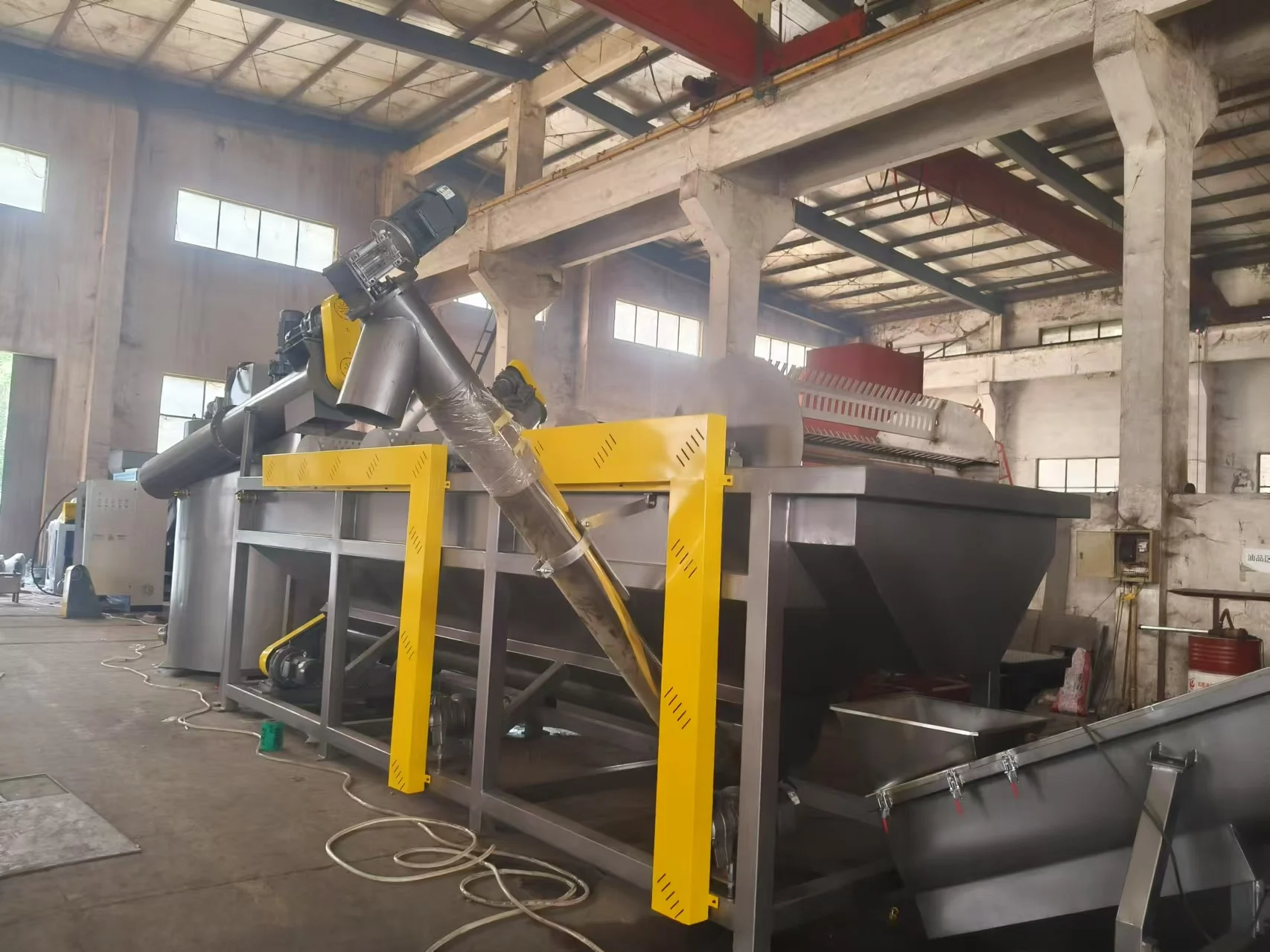 Fosita Automatic LDPE Plastic Film Recycling Machine Big PE Film Liner with Dewatering Equipment and Core Motor Component