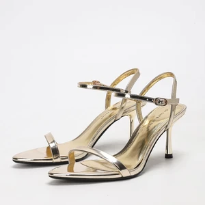 4302A-24 New Fashionable Summer Open-toe Strap Sandals for Women Pointed High Heels with Sexy Buckles Thin Heels for Spring