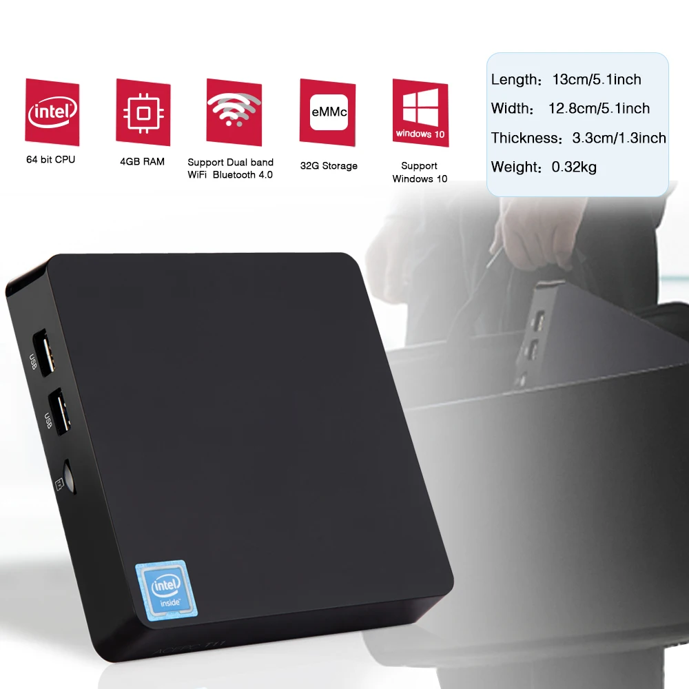 High Configuration Compact for Education T11 Desktop PC 64 Bit CPU Win 10 T11 Acepc Intel Mini PC