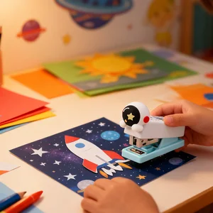 Cute Unicorn Dinosaur Design Mini Stapler Portable Small Stapler for Children Pencil Case School Office Desktop Stationery