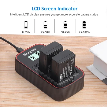 KingMa Digital 1200mah Li-ion Batteries EN-EL25 and Charger with LED Display Set for Nikon Z50 Zfc Z30 product image