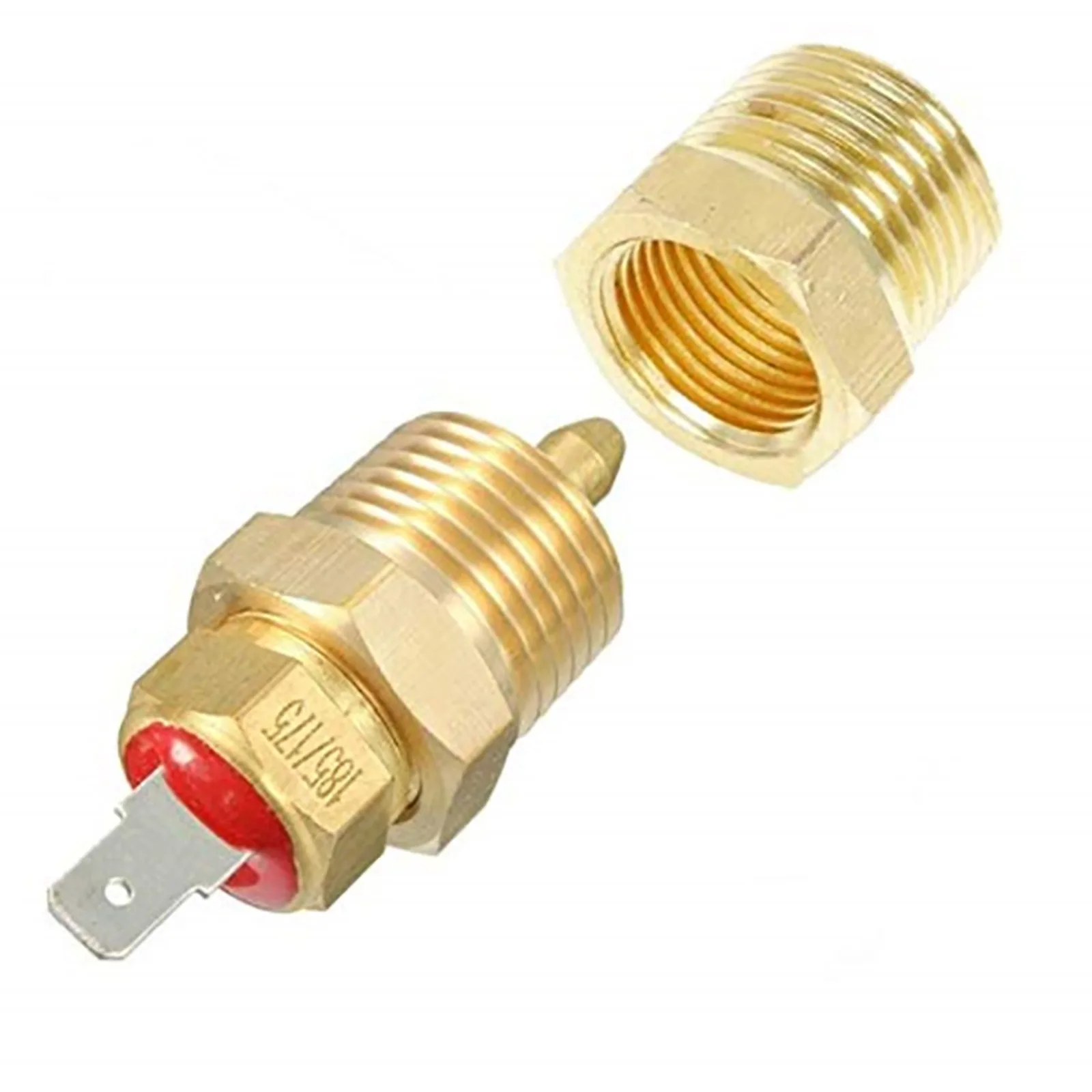 Keenso 185 to 175 Degree Gold Electric Engine Cooling Fan Thermostat Temperature Sensor Switch with 3/8 Pipe Thread for 10 12 14 16 Fan Fan Thermostat Temperature Switch 