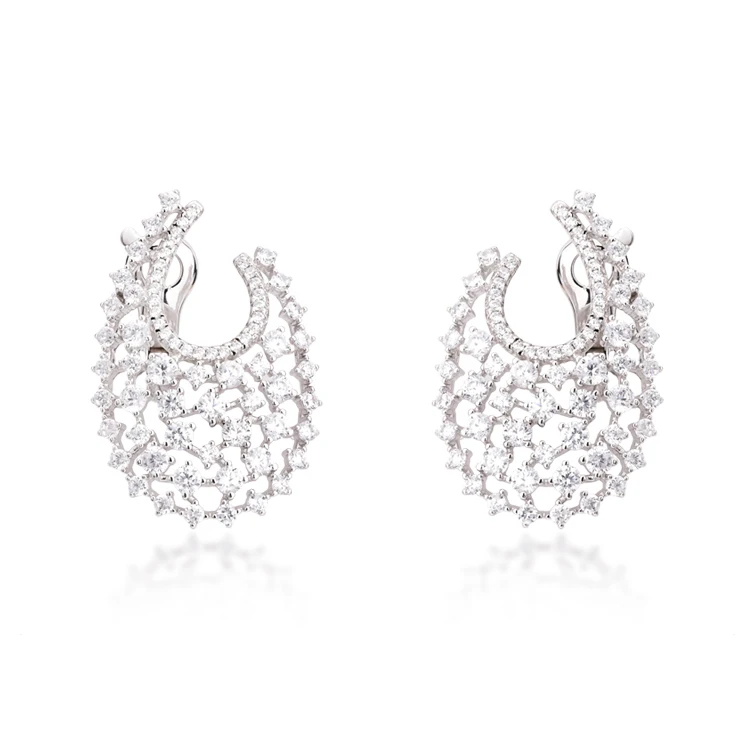 High quality wedding sparkly earrings jewelry gift with low price