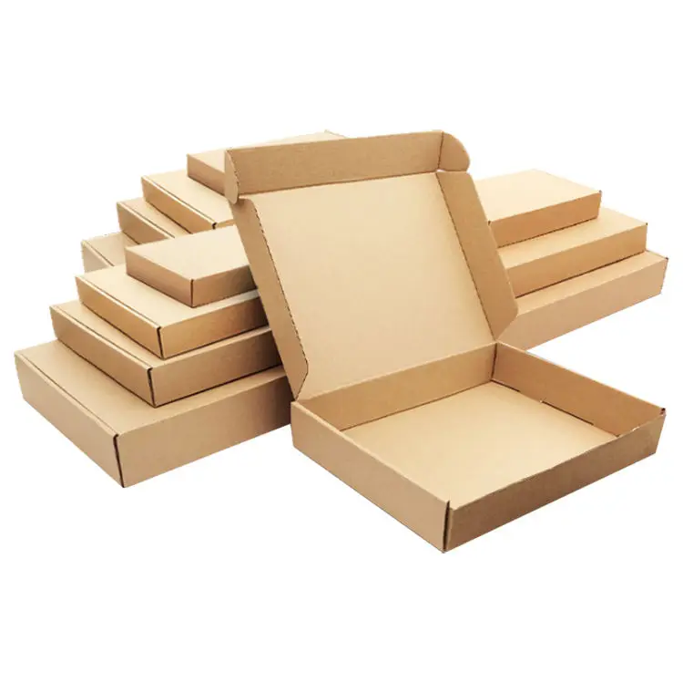 Oem Odm Boite En Carton Custom Logo Cardboard Mailer Shipping Box Plain Corrugated Paper Express