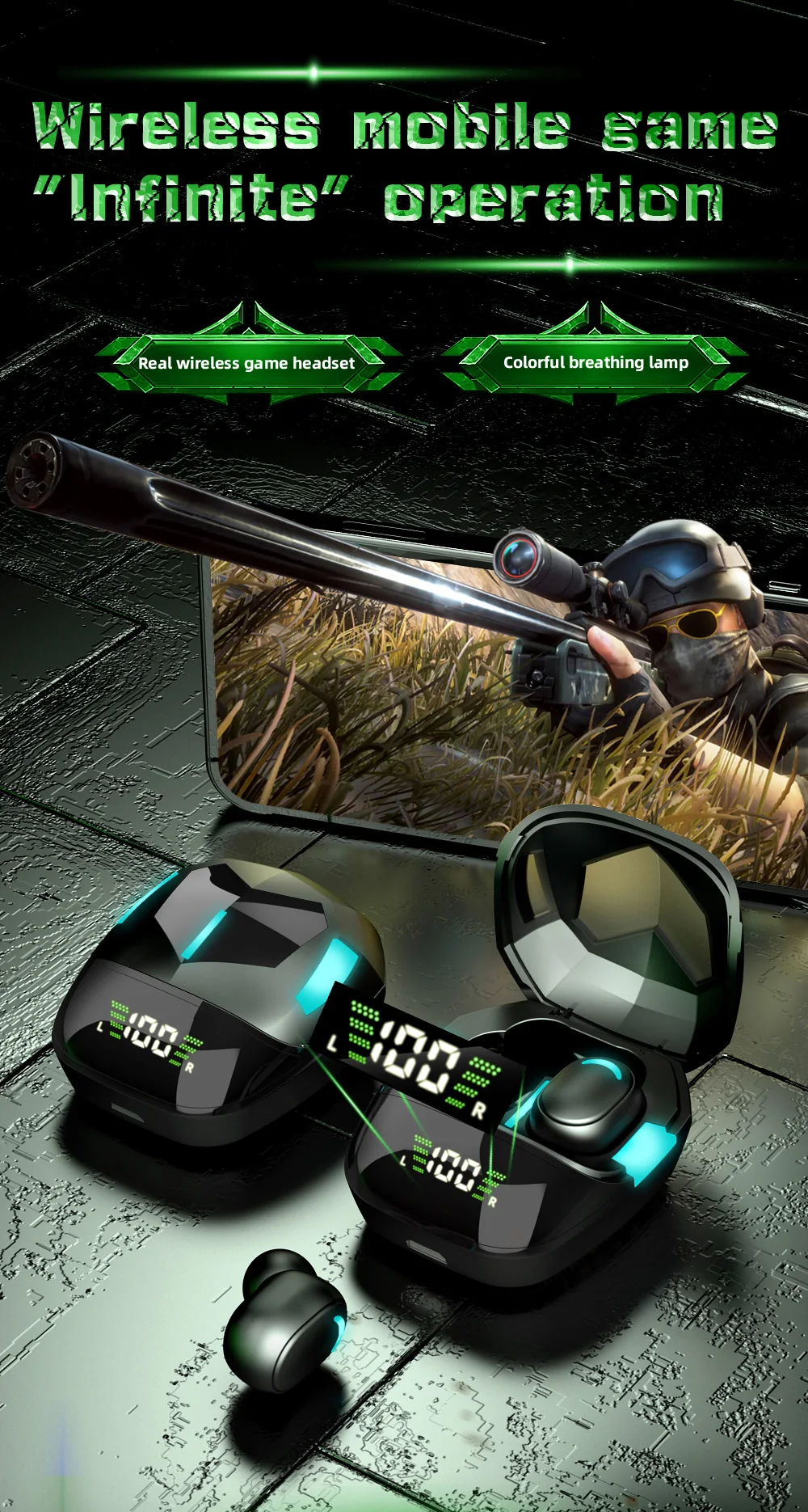 Новые идеи продукта 2021 наушники для телефона tws auriculares беспроводные наушники игровые беспроводные наушники G7s tws