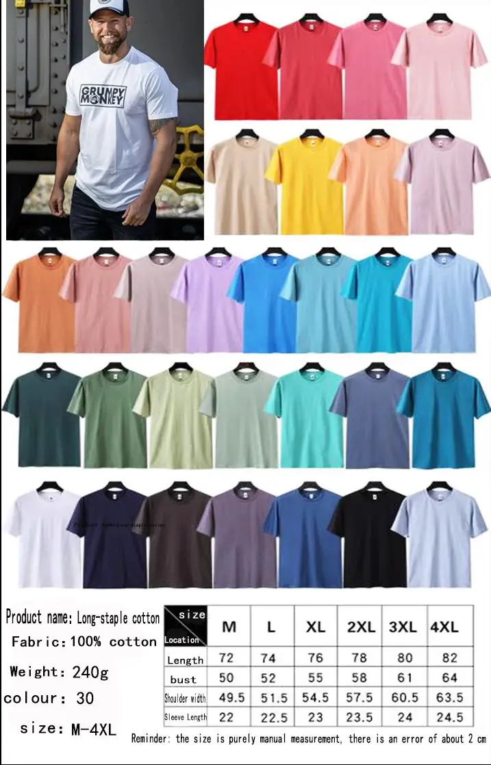 
ZH 2021, высококачественные тяжелые рубашки из 100% хлопка, хлопковая Футболка оптом, 30 цветов, 7 размеров на выбор, тяжелая футболка 
