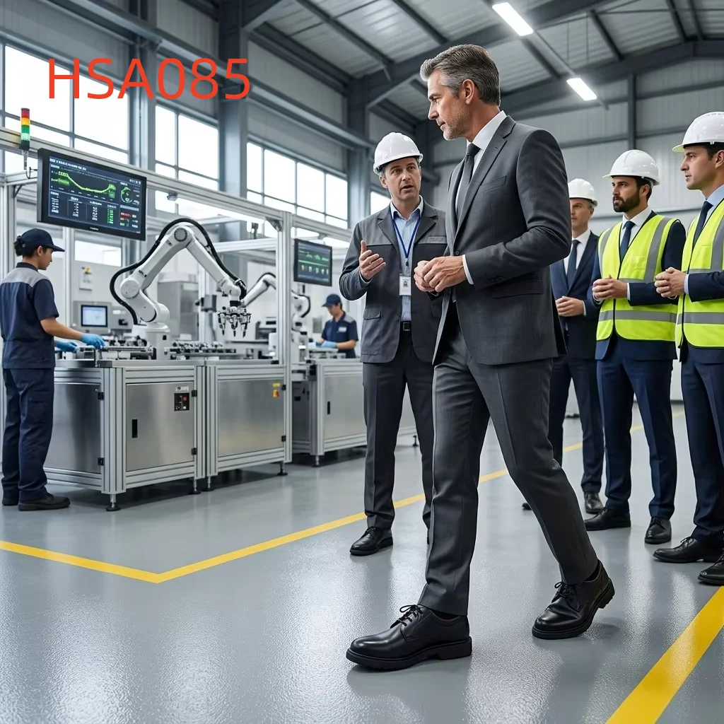 HY, Elektrik stansiyası üçün dəmir burunlu qoyulma, anti-dezodorant foreman iş ayaqqabıları fabriki, səfər üçün tam dənəli dəri menecer təhlükəsizlik ayaqqabıları HSA085