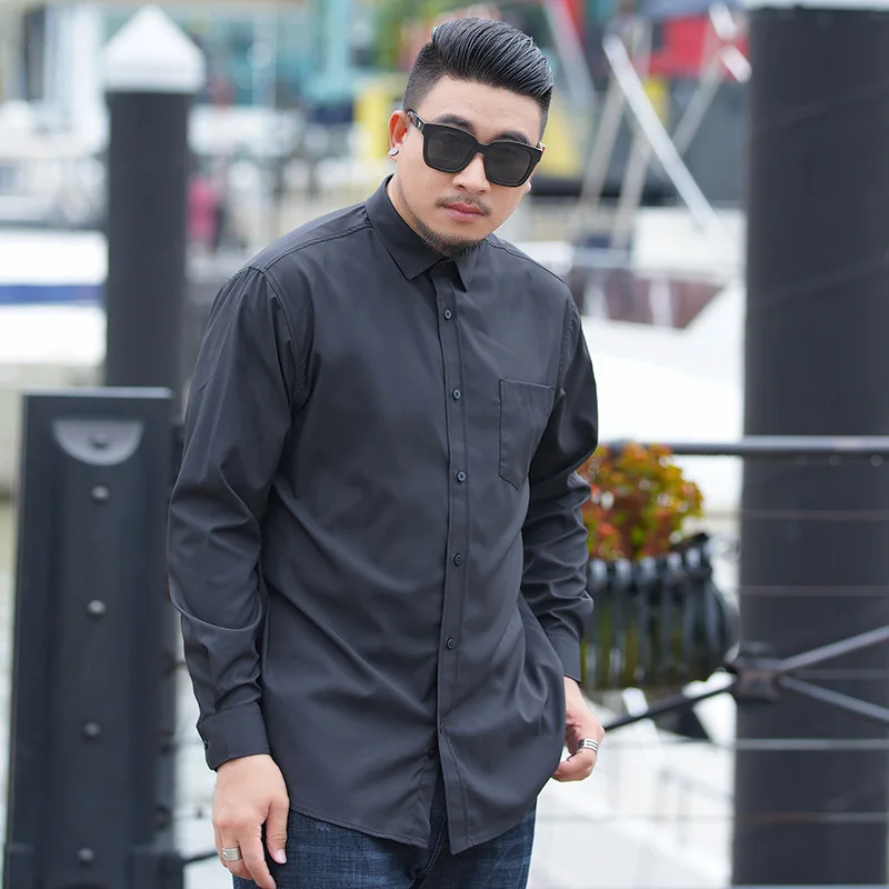L-10XL Plus Size Men's Dress Shirts - Formal & Easy-care