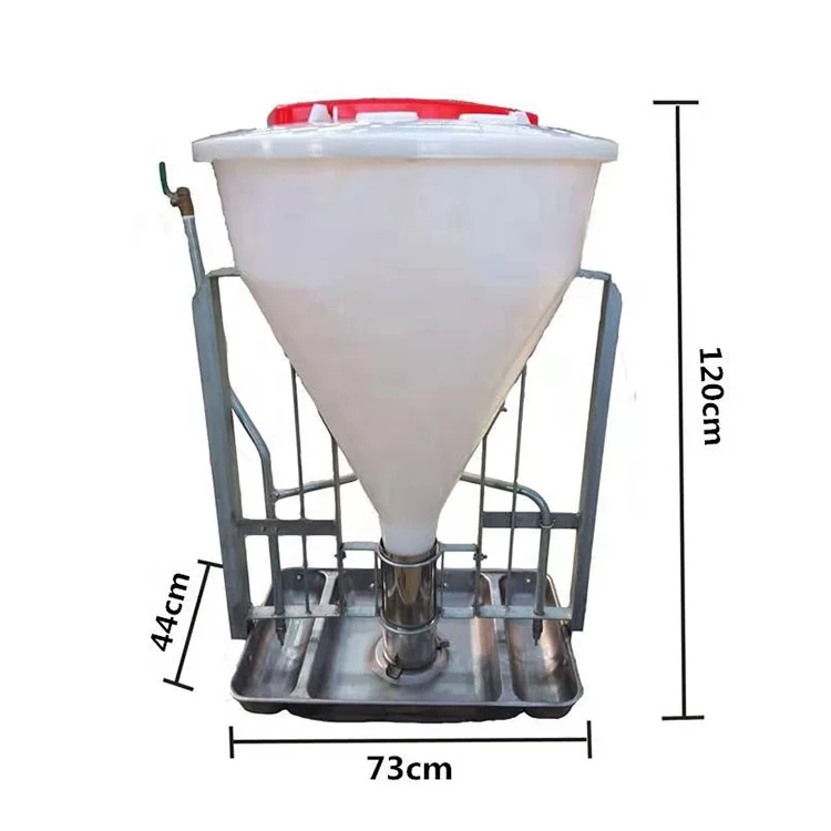 High Quality Customized 100L Pig Feeder Plastic Automatic Dry Wet Hog Feeders for Piggery Farm Equipment