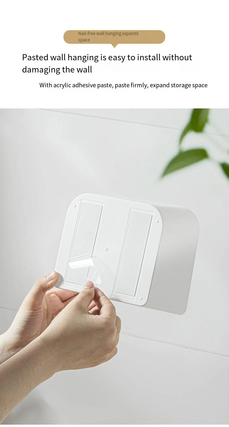 Home multi-function remote control storage box Free punch wall mounted mobile phone charging rack wall storage box manufacture