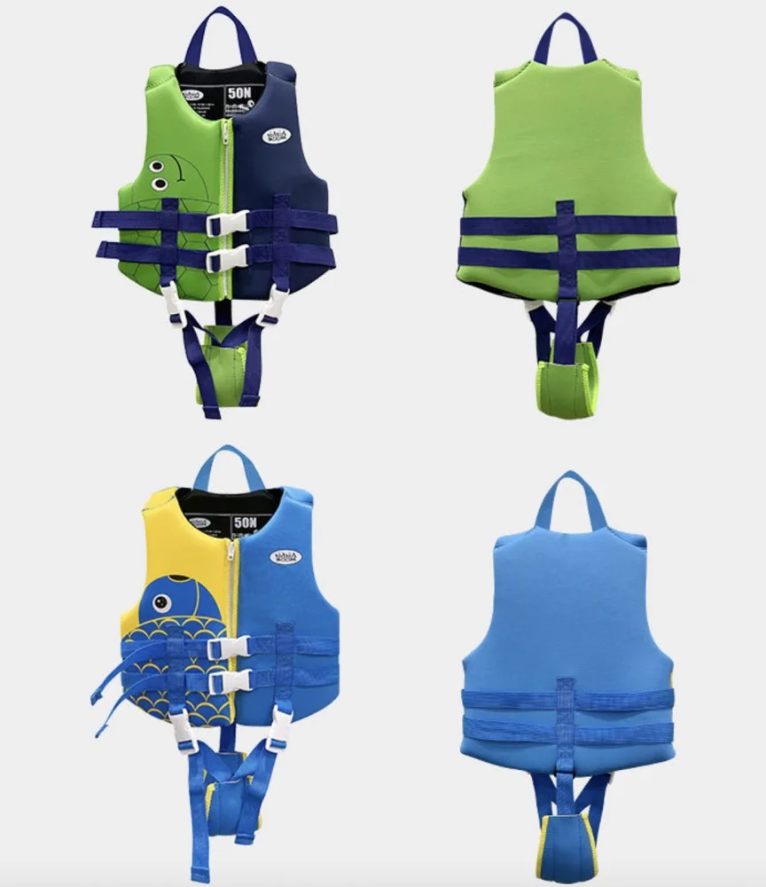 Free Sample Cute Cartoon Animal Swimsuit Children's Neoprene Buoyancy Vest Kid's Life Jacket for Drifting Outdoor Activity