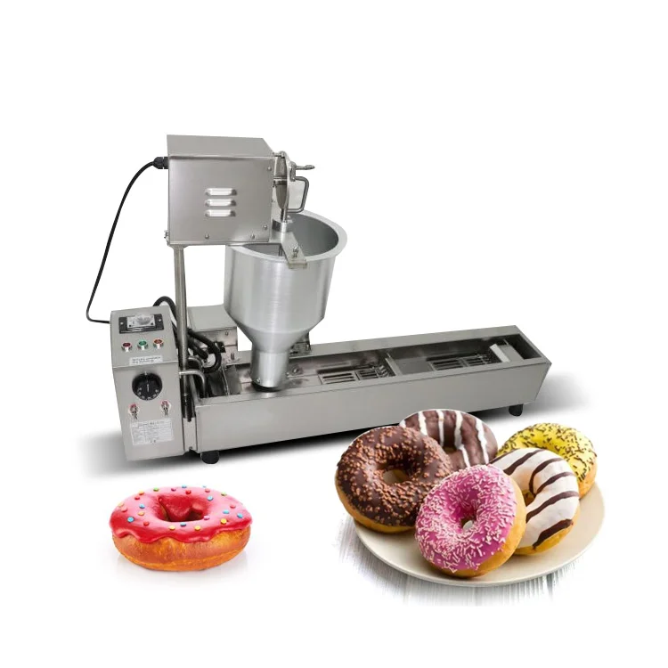 Fully Commercial Automatic High Quality Mini Doughnut Donut Glaze Make Maker Fryer Machine