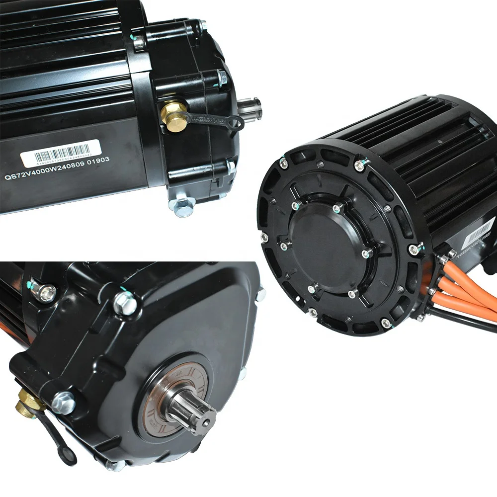 High Speed Programmable QS138 90H V3 4KW 7200rpm Electric Motorcycle Bike  Mid Drive Motor Kit With 72680 Controller 350A Current