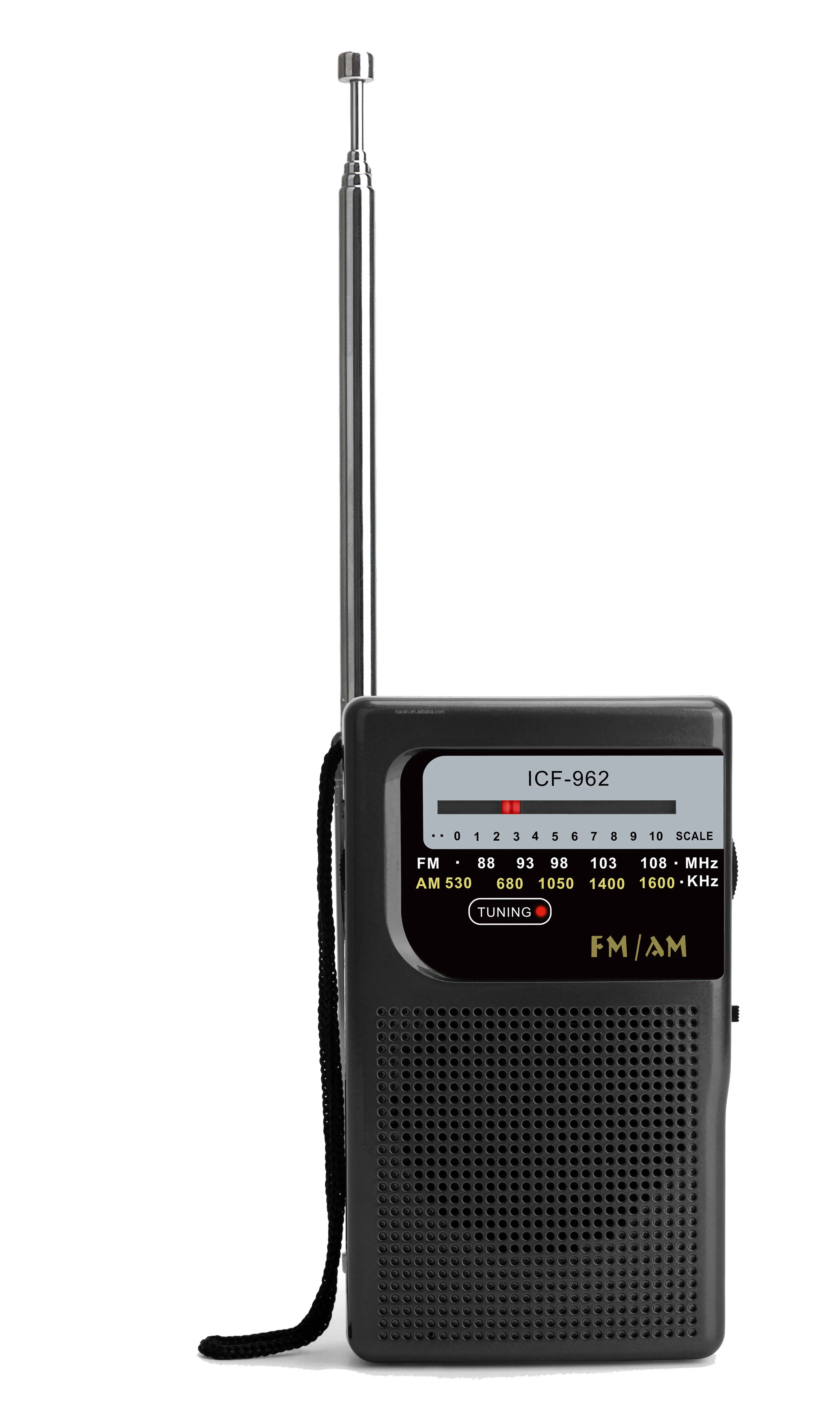 Portable Mini Pocket Radio Popular Multi-Band Operated AM FM Adjustable Frequencies Display Built-In Speaker 2AA battery