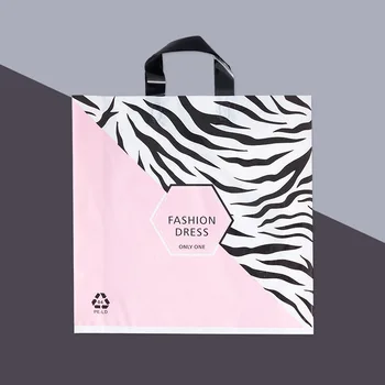 Thank You Plastic Packaging Bags with Handles Merchandise Bags for Small Business Boutique Clothing Wholesale