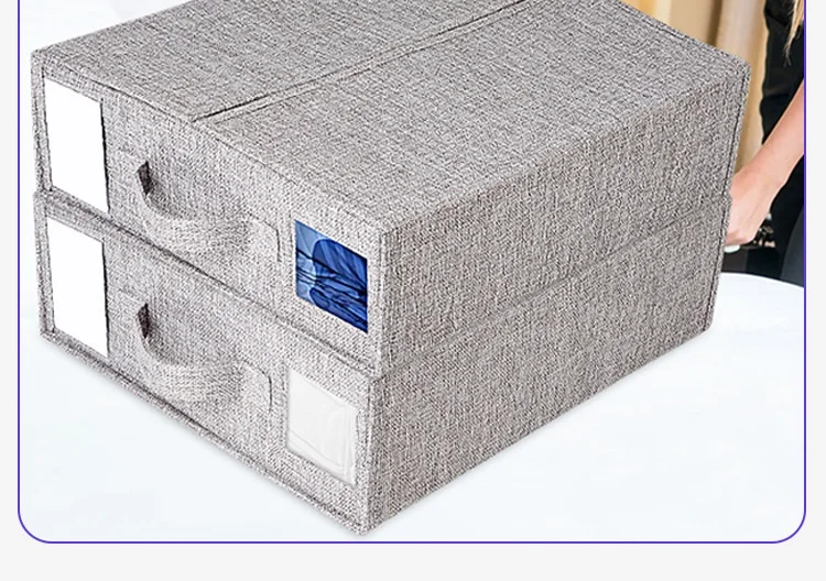 Storage Box For Bed Sheets Pillowcases Organizer With Zipper Foaldable Collapsible Duvet Covers