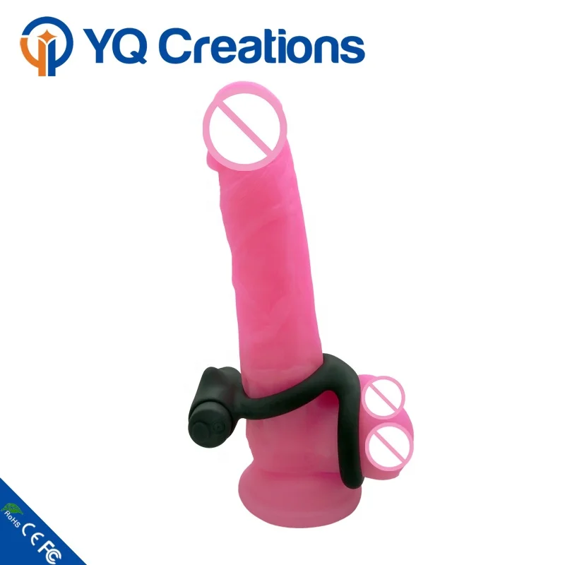 Testicle Ring Vibrating Sex Double Cock Ring With Rechargeable Bullet