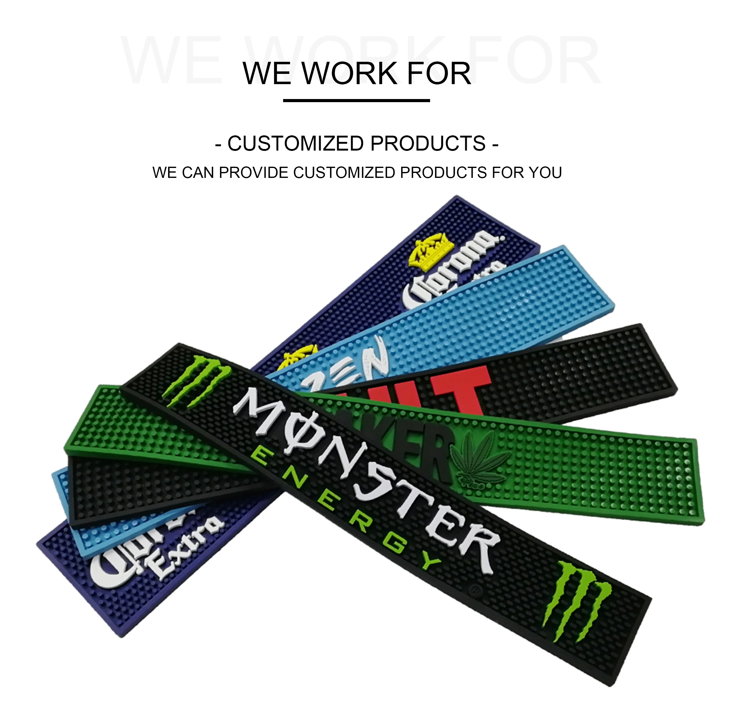 Custom PVC Rubber Drip Mat Beer Bar Mat