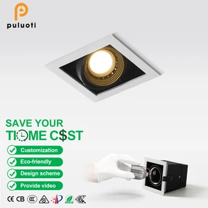 Zigbee CCT 2700K-5700K 10W LED Spot Light Modern Square Recessed Spotlight Adjustable MR16/GU10 Downlight Aluminum Ceiling