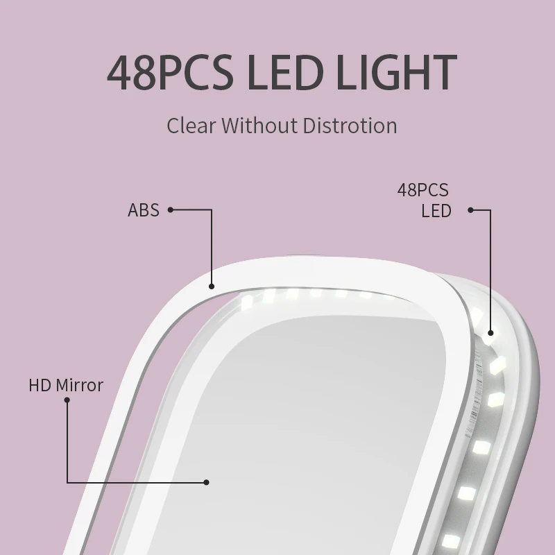 M22 Led Lighted Illuminated Switch Desktop Led Light Intertek Makeup Mirror