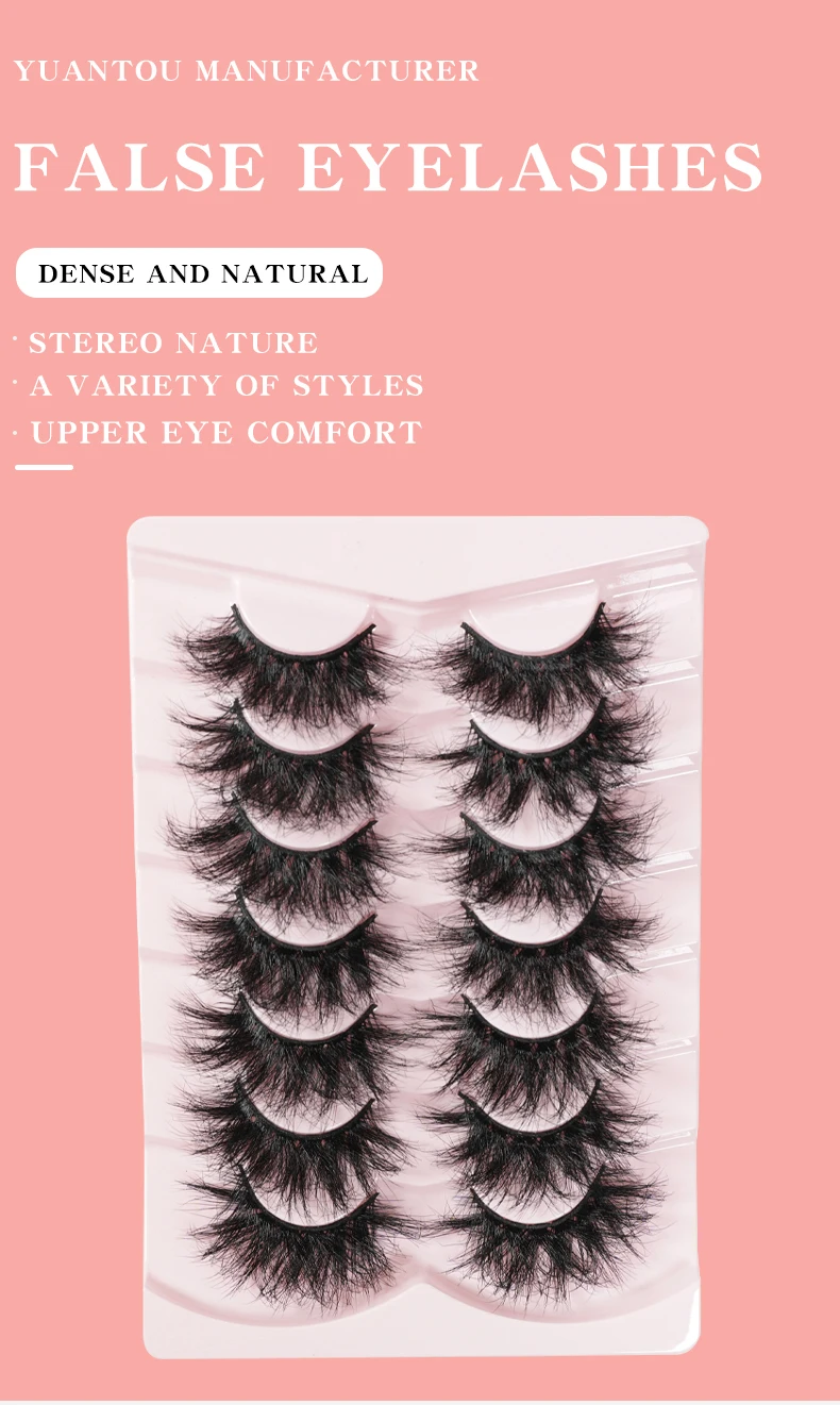 100% Siberian Mink False Eye Lashes Natural Wispy Strip Wholesale ...
