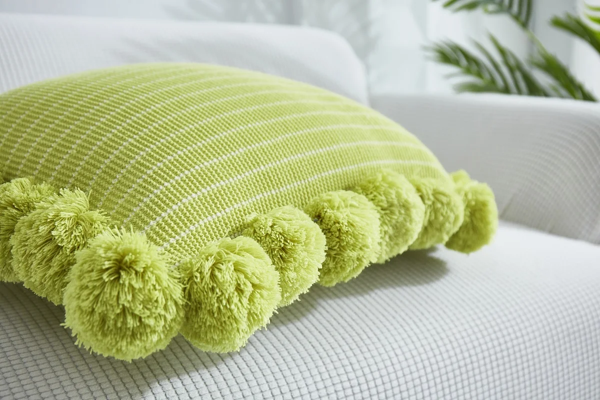 PomPom Knit Cushion Cover