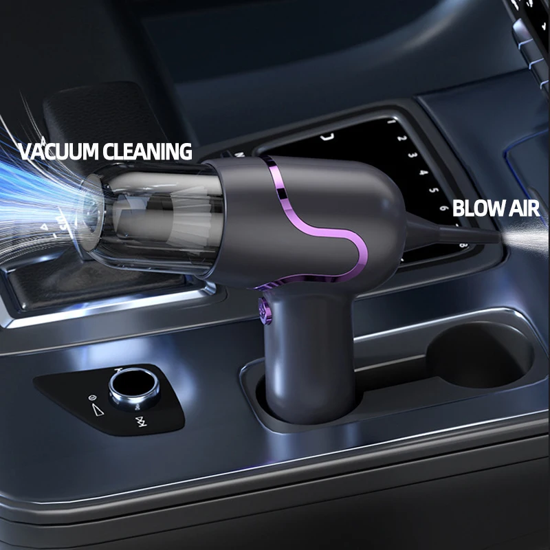 PCMOS Portable Handheld Mini Car Vacuum Cleaner Wireless 2-in-1 Large Power ABS Material Cordless Cleaning Dry Battery Powered - view 6