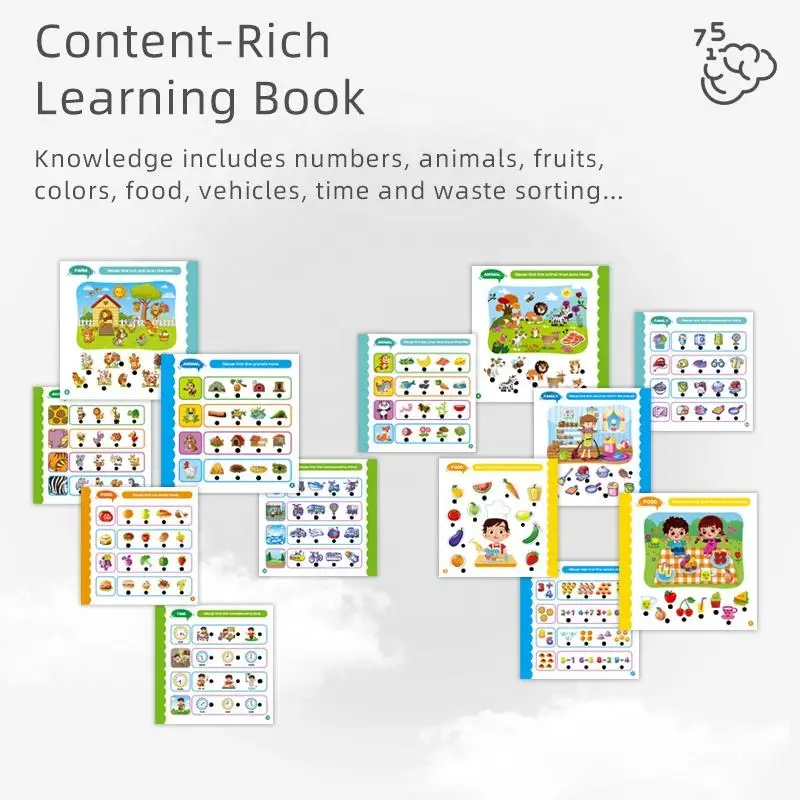 Электронная машина для раннего обучения детский умный английский алфавит умное чтение звук говорящая ручка книги детей OEM