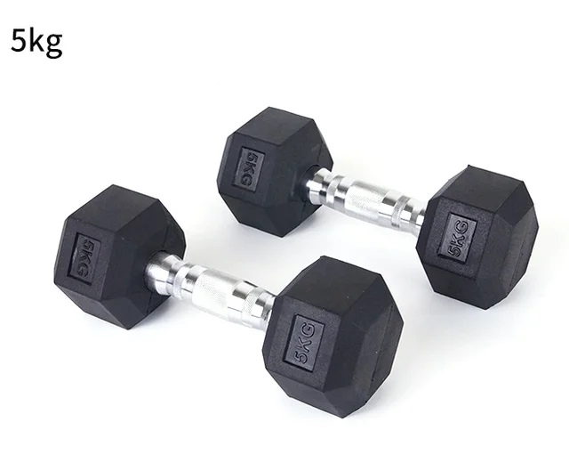High Quality Hex Rubber Dumbbells Perfect for Home and Gym