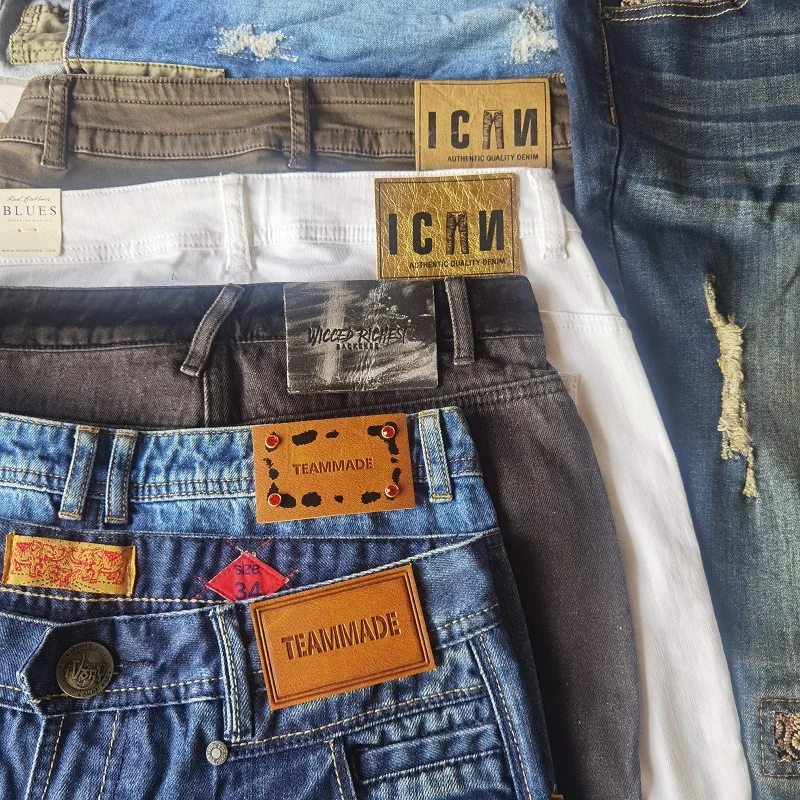 Wholesale Embossed Leather Label For Jeans Clothes Custom Embossed