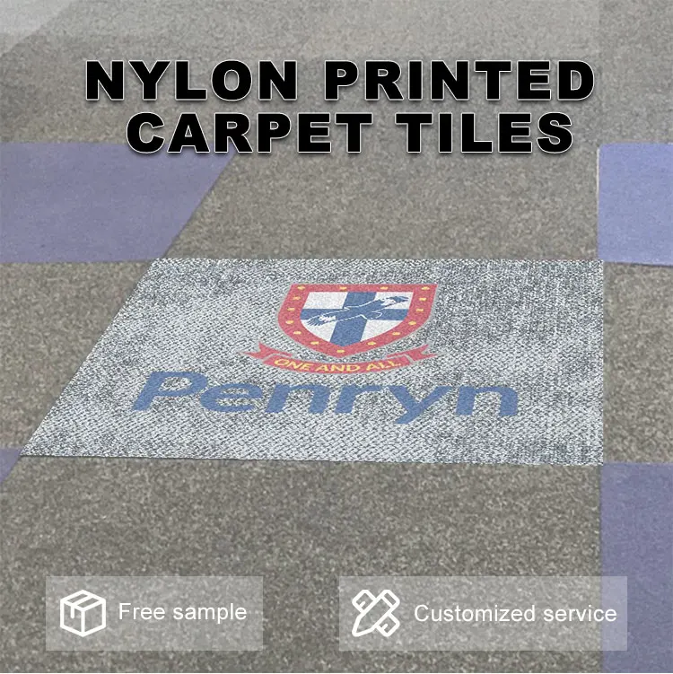 Modular High Density Nylon Fireproof Commercial Carpet Tiles