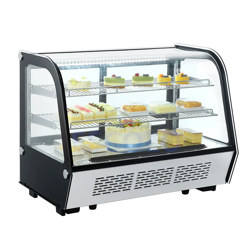 Table Top Cold Display Showcase 160L Glass Food Cooler