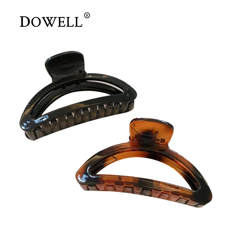 Корейские модные аксессуары для волос DOWELL большие полуовальные пластиковые прозрачные