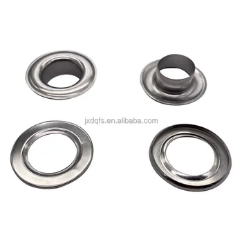 stainless steel grommet eyelets used in automatic machine 15 mm hole (0.6 inch) inner diameter with curved washers for rope hole