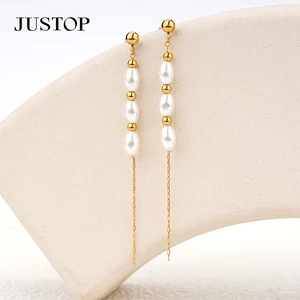 Wholesale Custom PVD 18K 24K Gold Natural Pearl Shell Freshwater Earrings Bracelet Fashion Jewelry Set Pearl Necklace 18k Gold