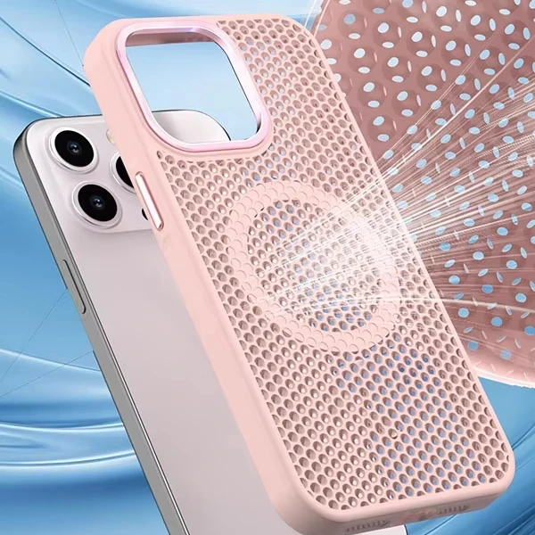 Laudtec Luxury Honeycomb Heat Dissipation Cover for iPhone 15 Pro Max & iPhone 13 Full Protection Case Upgrade for iPhone 16