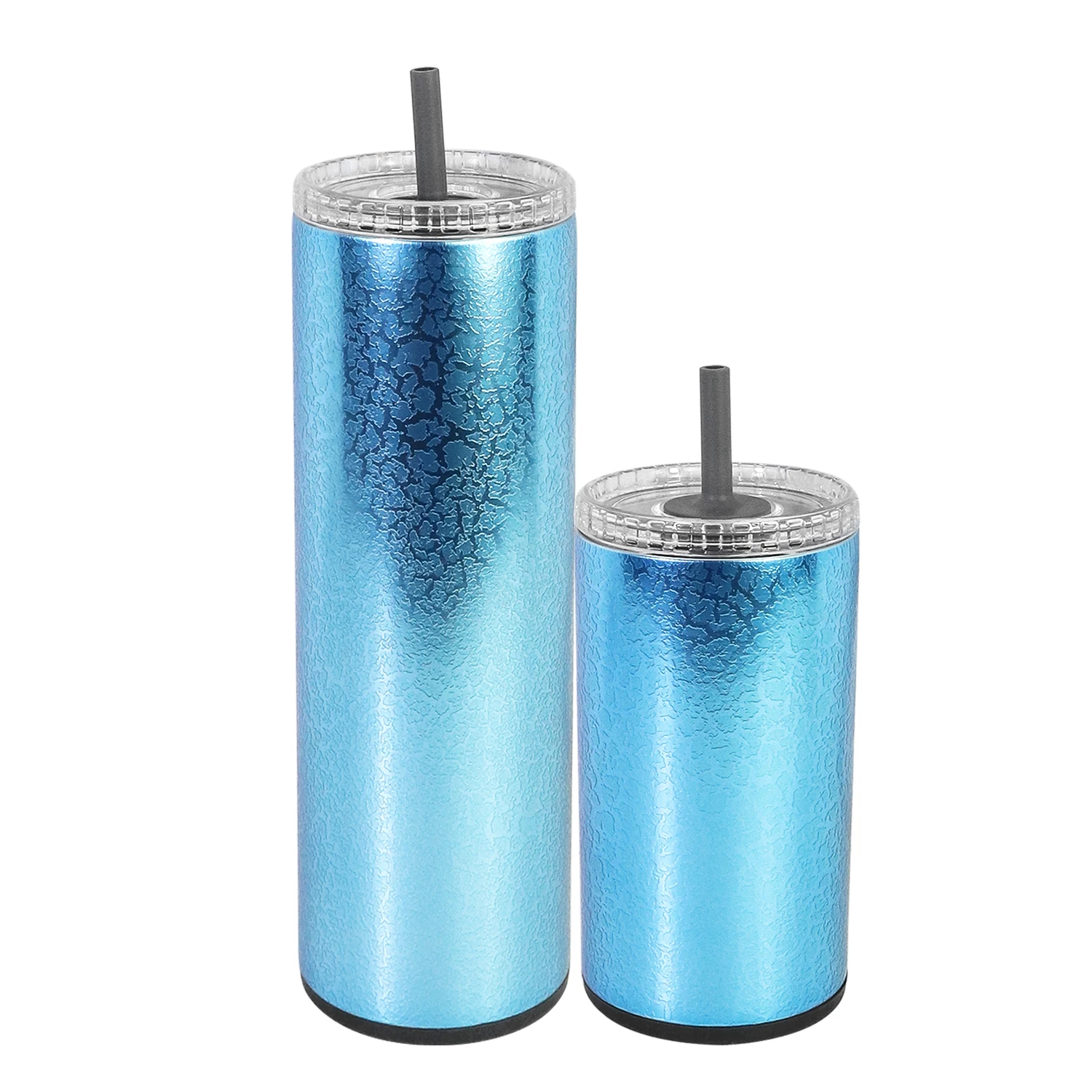Dishwasher Safe Stainless Steel Skinny Tumblers With Lids and Straws 20 Oz Double Walled Vacuum Insulated Coffee Tumbler Cup