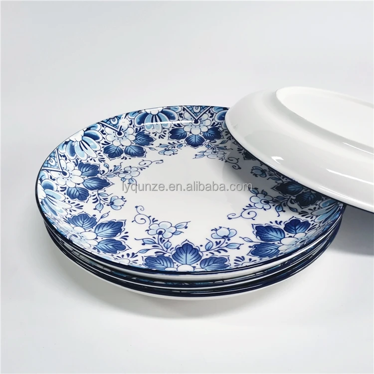 Tulip Ceramic Dinnerware Sets Porcelain Plates and Dishes Green Salad Bowl Casserole Baking Plates for Home