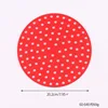 round 8 inch red