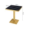 60*60  rock slab gold edge square table